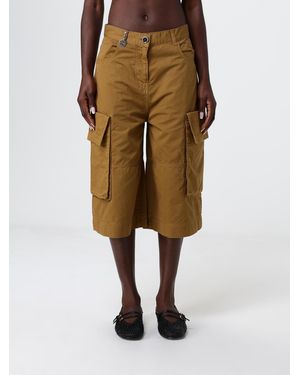 Pinko Cotton Gabardine Cargo Shorts - Natural
