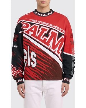 Palm Angels Cotton T-Shirt - Red