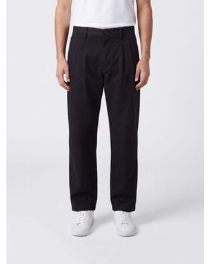 C.P. Company Cotton Blend Wide-Leg Trousers - Black