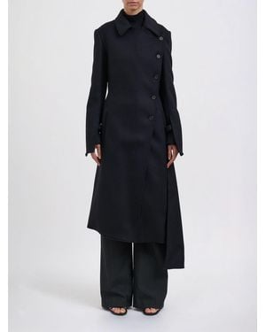 Courreges Oblique Wool Coat - Blue