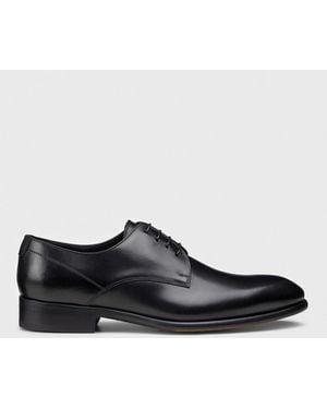 Doucal's Leather Derby Shoes - Black
