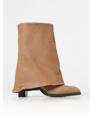 See By Chloé See By ChloÉ Flat Ankle Boots - Natural