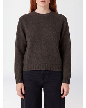 Roberto Collina Merino Wool And Baby Camel Crew Neck Sweater - Black