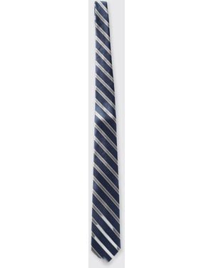 Michael Kors Regimental Silk Tie - White