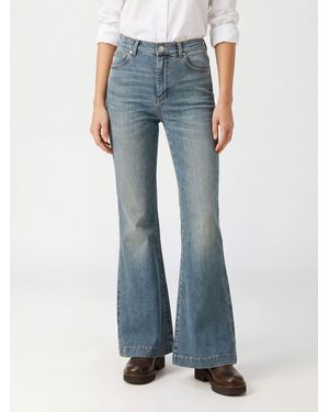 McQueen Hoch Taillierte Flare-Jeans Von Aus Baumwolldenim - Blau