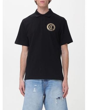 Just Cavalli Cotton Polo Shirt With Logo - Black