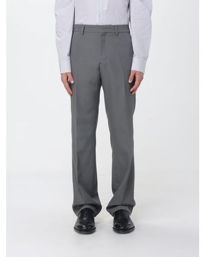 Ami Paris Pantalones Rectos De Lana - Gris