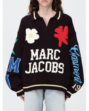 Marc Jacobs Baumwollstrick-Polohemd Mit Logo - Schwarz