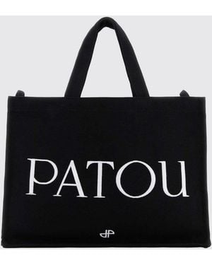 Patou Bolso De Algodón Con Logo Bordado - Negro