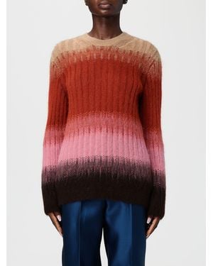 Fendi Striped Mohair Jumper - Red
