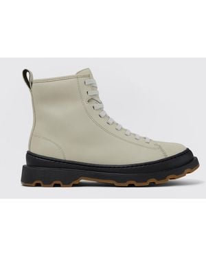 Camper Brutus+ Leather Ankle Boot - White