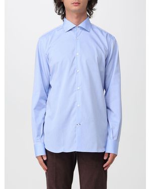 Brooksfield Camisa Clásica De Popelina De Algodón Con Cuello Francés - Azul
