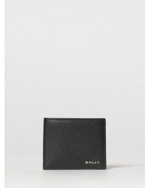Bally Grained Calf Leather Bifold Wallet With Laminated Logo - White
