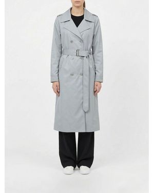 Moorer Gabardina De Algodón Cruzada - Gris
