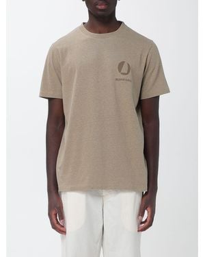 Murphy & Nye Crew-Neck Cotton T-Shirt With Contrast Back Logo - Natural