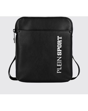 Philipp Plein Arizona Synthetic Leather Crossbody Bag With Contrast Logo - Black