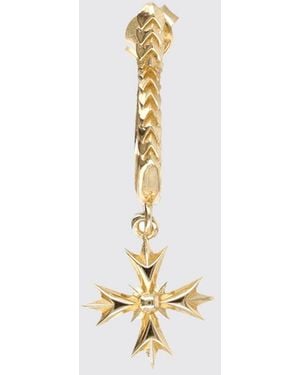 Emanuele Bicocchi 24K-Plated Sterling Half-Hoop Earrings - White