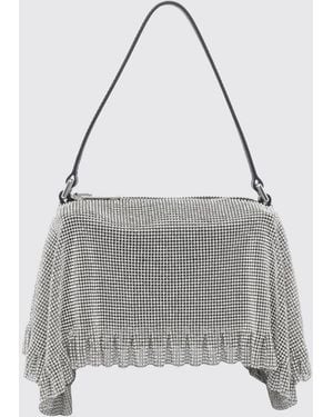 Alexander Wang Bolso Divina De Malla Metálica Con Pedrería Incrustada - Gris