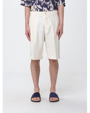 Laneus Cotton Bermuda Shorts - White