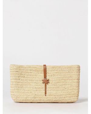 Manebí Crochet Raffia Clutch - Natural