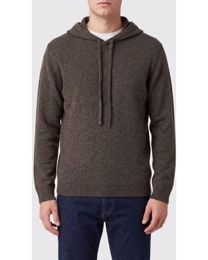 Roberto Collina Merino Wool Knit Hoodie - Grey