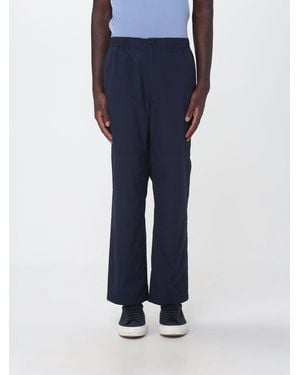 Save The Duck Slim Fit Stretch Technical Fabric Trousers With Elasticated Waist By - Blue