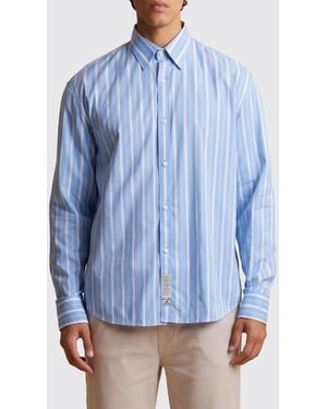 La Martina Striped Long-Sleeved Cotton Shirt - Blue