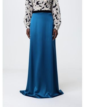 Valentino Long Silk Skirt Valentina - Blue