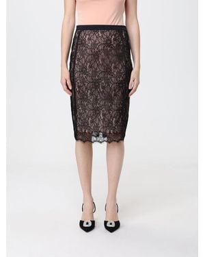 Elisabetta Franchi Lace Midi Skirt - Black