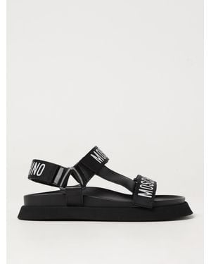 Moschino Flat Sandals - Black