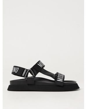 Moschino Flat Sandals - Black