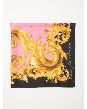 Versace Jeans Couture Baroque Print Silk Foulard - Black
