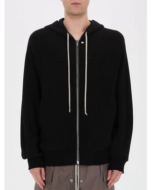 Rick Owens Cotton Zip-Up Hoodie - Black