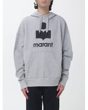 Isabel Marant Sudadera Con Capucha Relaxed Fit De Algodón Con Logo En Contraste - Gris