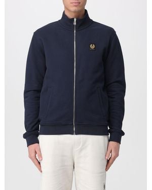 Belstaff Sudadera De Algodón Con Cremallera - Azul