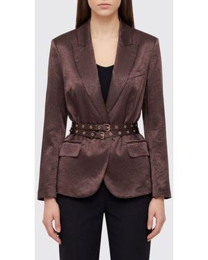 Liu Jo Polyester Blazer With Belt - Purple
