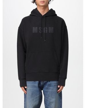 MSGM Hoodie With Front Kangaroo Pocket - Black