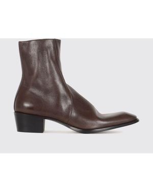 Saint Laurent Stivaletto Stanton En Cuir - Marron