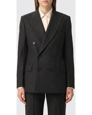 Victoria Beckham Double-Breasted Wool Blazer With Peak Lapels - Black