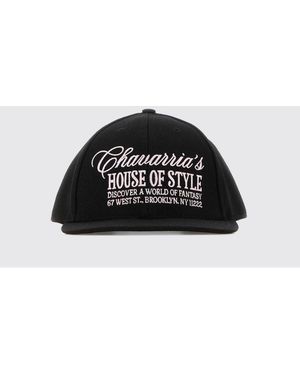Willy Chavarria Twill Hat With Embroidered Slogan - Black