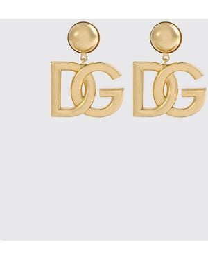 Dolce & Gabbana Dolce &Amp Gabbana Dg Logo-Tone Brass Earrings - Metallic