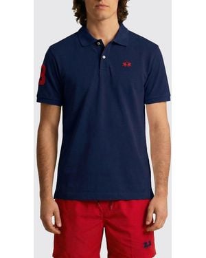 La Martina Cotton Polo Shirt With Logo - Blue