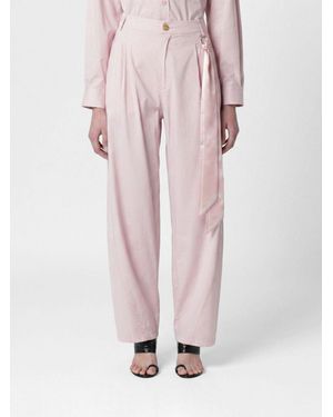 DARKPARK Wide Leg Cotton Trousers - Pink