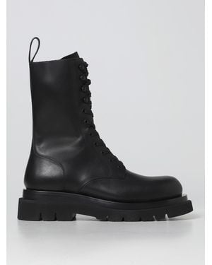 Bottega Veneta Lug Lace-Up Boot - Black