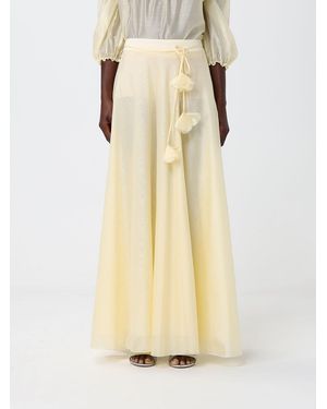 Hanita Chiffon Long Skirt - Natural