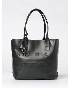 Hogan Script Leather Bag - Black