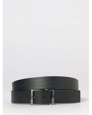 Emporio Armani Wende-Ledergürtel Mit Ton-In-Ton-Logo-Schließe - Grau