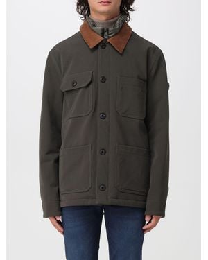 Peuterey Bergher Cotton Drill Windbreaker Jacket With Primaloft Padding - Grey
