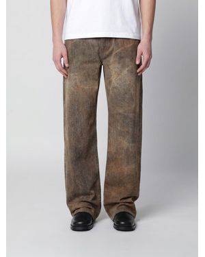 Agolde Mid-Rise Wide-Leg Jeans - Grey