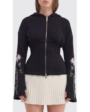 MACCAPANI Floral Cotton Hoodie - Blue